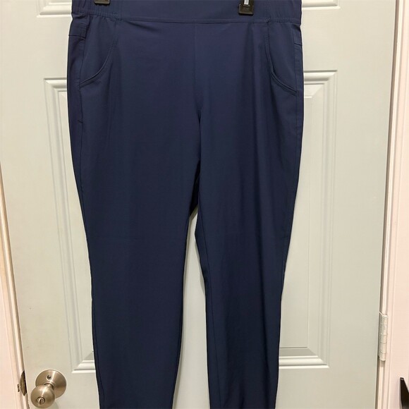 Eddie Bauer Pants - Eddie Bauer Traveler Pants Womens Size M Navy Blue Pull-On Stretch
